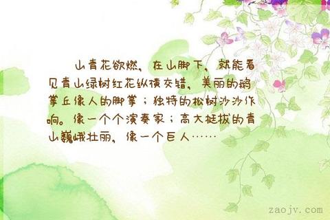 描写山花烂漫的美文短句（山花烂漫的说说长句）