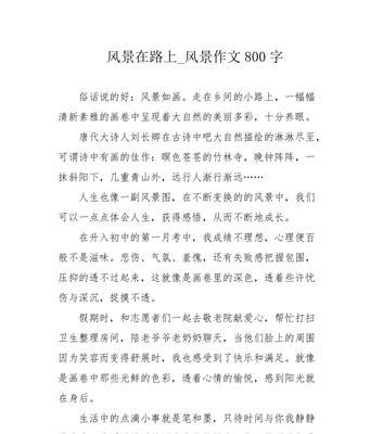 中考满分作文《在路上》（风景在路上中考满分优秀）