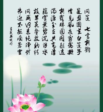写莲的古诗都有哪些（描写莲花的名句有哪些诗句）