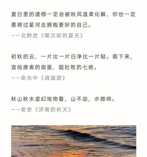 有关关于秋天文艺的句子的句子摘抄（秋天的文艺之美）