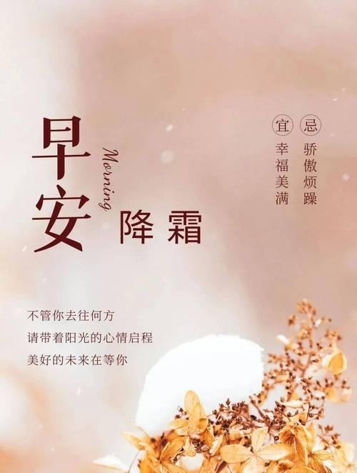霜降早安文案（清晨之美，霜降情怀）