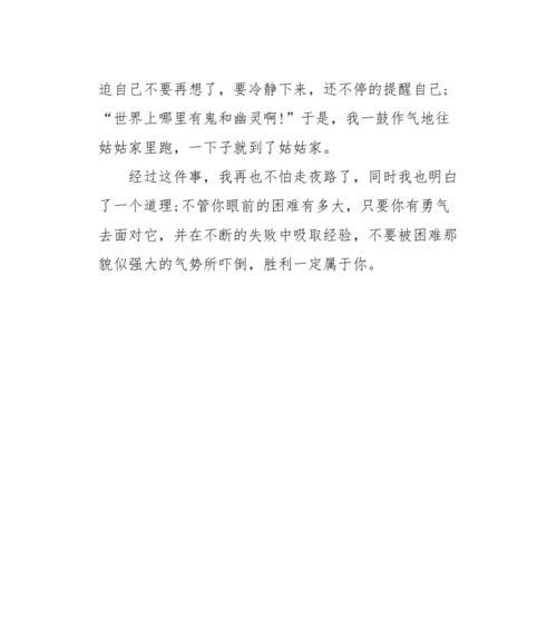 第一次走夜路的作文怎么写（《深夜归途》）