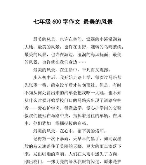 以至美的风景为话题的作文怎么写（《风景中的迷失》）