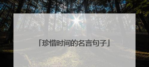 珍惜时间的佳句有哪些（珍惜时间，珍爱生命）