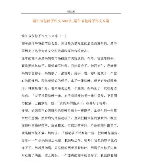 有关粽子的乐趣的作文怎么写（《粽子之乐》）