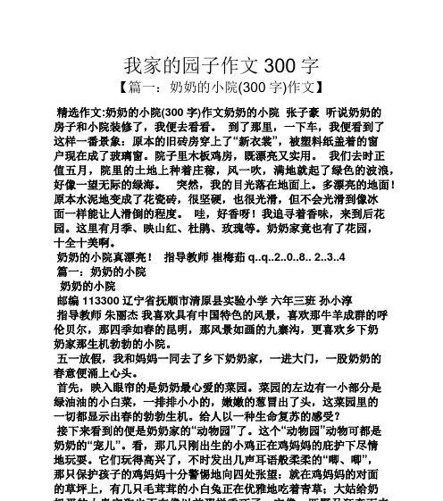以我眼中的奶奶为话题的作文怎么写（《我的奶奶》）