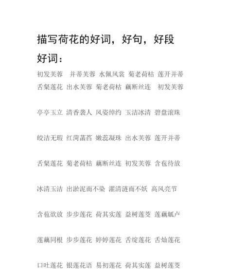 如何用优美句子描写荷花？荷花的唯美句子有哪些？
