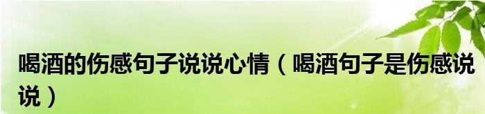 表达一个人喝酒的唯美句子？如何用文字描绘酒的意境？