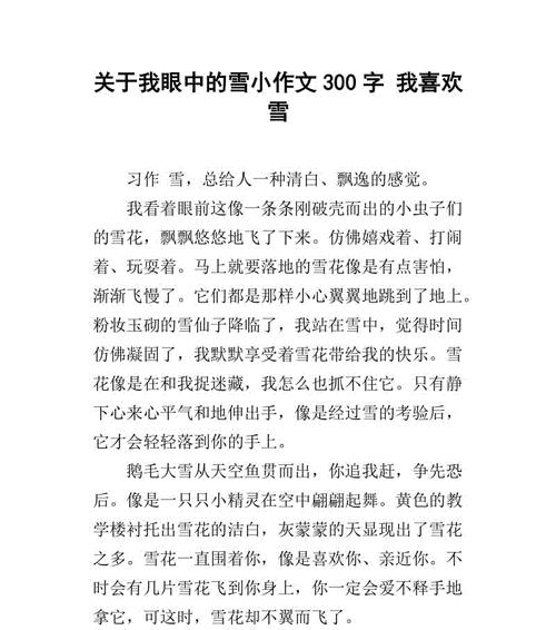 以难忘的雪天为话题的作文怎么写（《遇见一个特别的人》）