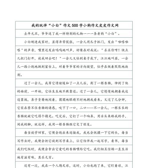 有关我的小狗的作文怎么写（《我们的小狗故事》）