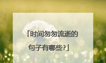时间飞逝唯美句子有哪些？如何用句子表达时间的流逝？
