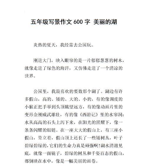 有关美丽的风景的作文600字怎么写（《探险之旅》）