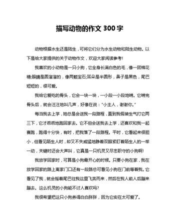 以动物为题的作文怎么写（《一只小狗的奇遇记》）