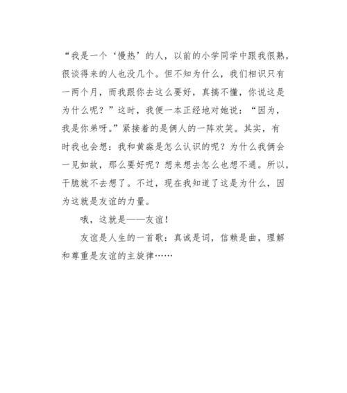 珍贵的友谊作文怎么写（《友谊之光》）