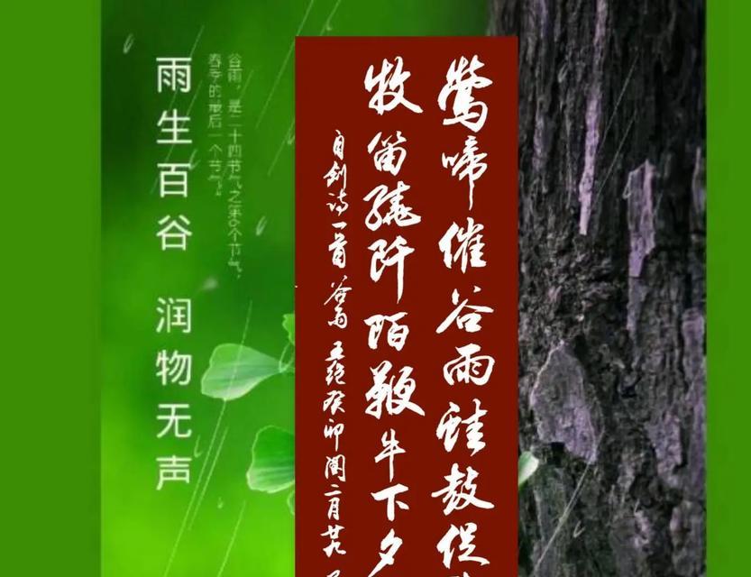 有关又见谷雨怎么写的金句的好句子有哪些（《又见谷雨·细雨润心田》）