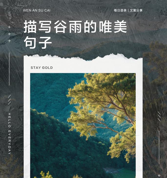 如何用说说表达谷雨之美？（《雨润花魂：谷雨时节的诗意》）