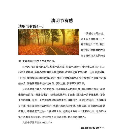 有关清明节感受句子的句子怎么写（《寒食思古，清明寄怀》）