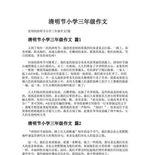 我想听听我要怎么写（《清明时节雨纷纷：中学生眼中的传统与现代》）