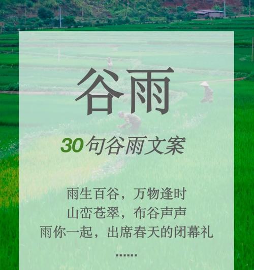 关于谷雨的短的摘抄好句有哪些？（《谷雨润物细无声：古风意境下的时令之美》）