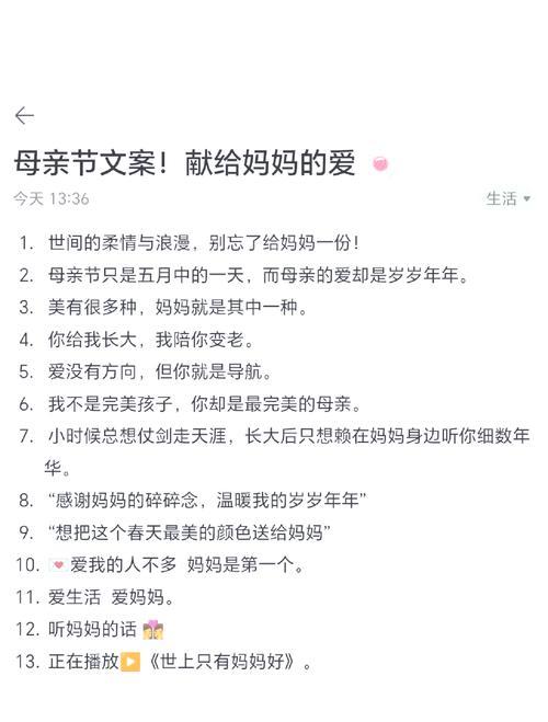 有关母亲节述评经典短句文案的句子怎么写（《慈母手中线，游子身上衣——母亲节赞歌》）