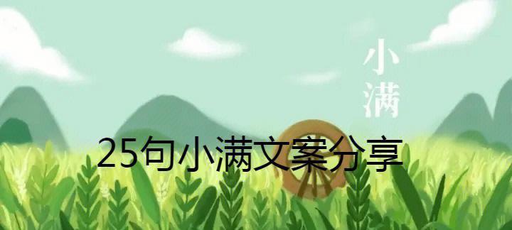 关于小满的文案开头怎么写（《小满春华秋实路，细雨润物细无声》）